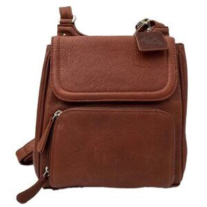 Osgoode Marley RFID Leather Crossbody Organizer Brandy Brown Argentine Cowhide